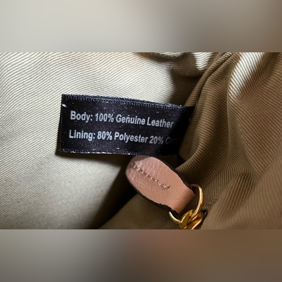 NWOT G.I.L.I. Leather Tassel Pouch. Blush pink. - Picture 7 of 11